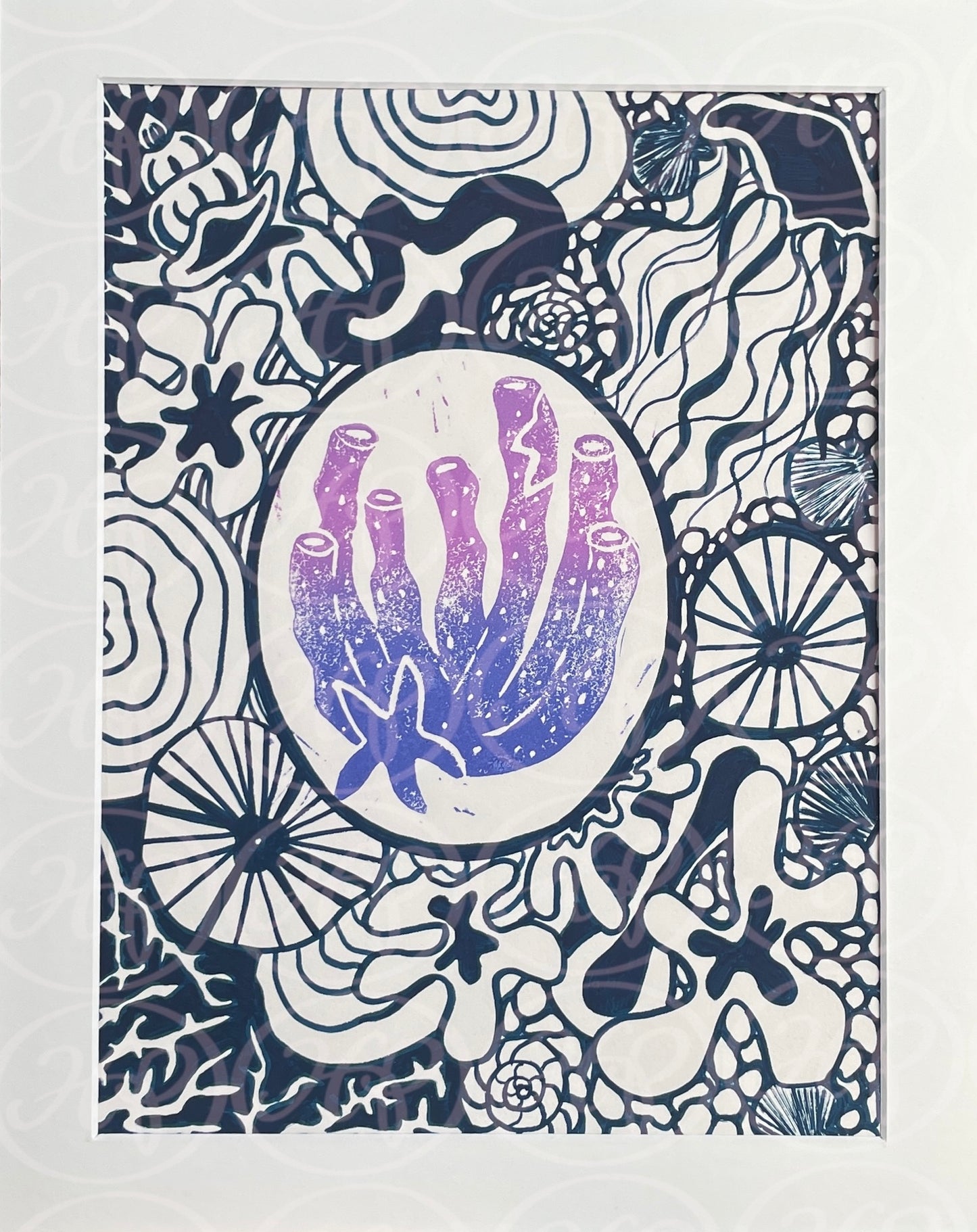 Zentangle Ocean Sponge