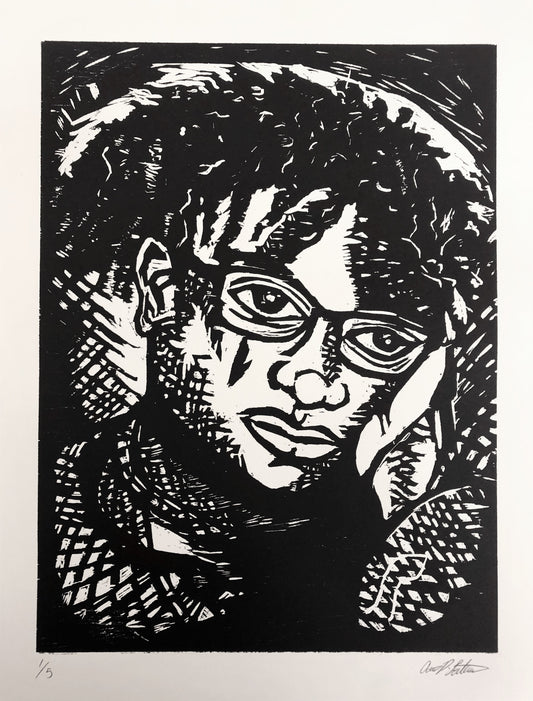 Woodblock Self-Portrait