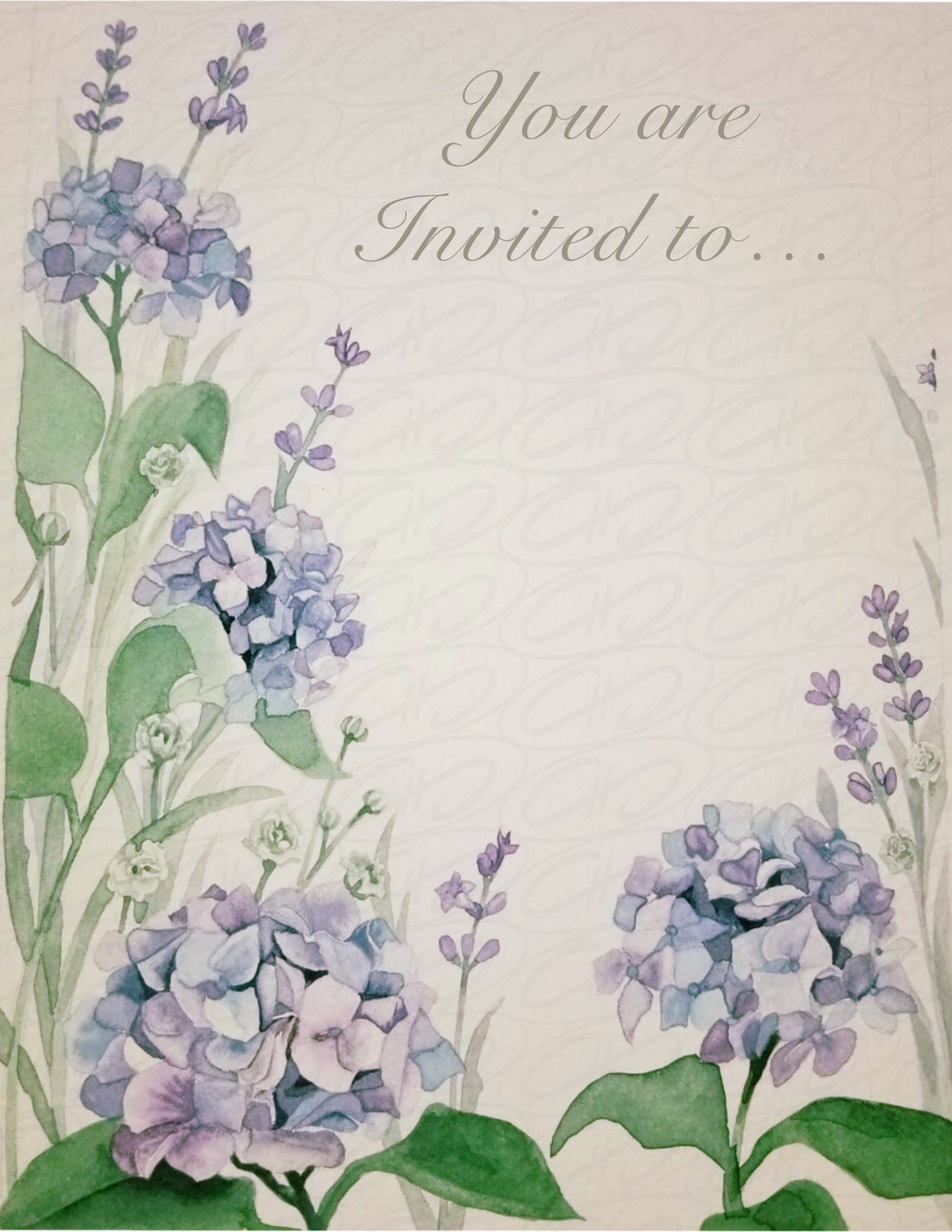 Wedding Invitation, 5”x7”